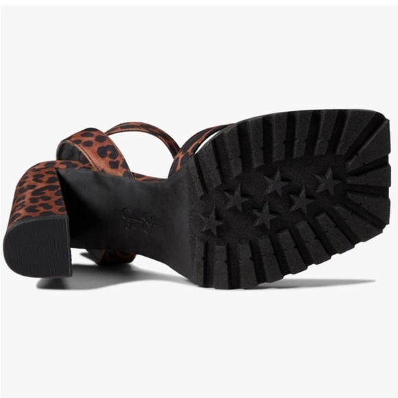 NWT Jessica Simpson Leopard heels with Ankle Strap - Picture 3 of 5